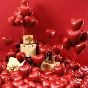 100Pcs Red Decorative Heart Balloons,10 Inch Valentine's Day Balloons,Double-deck Wedding Party Balloons,for Every Memorable Day